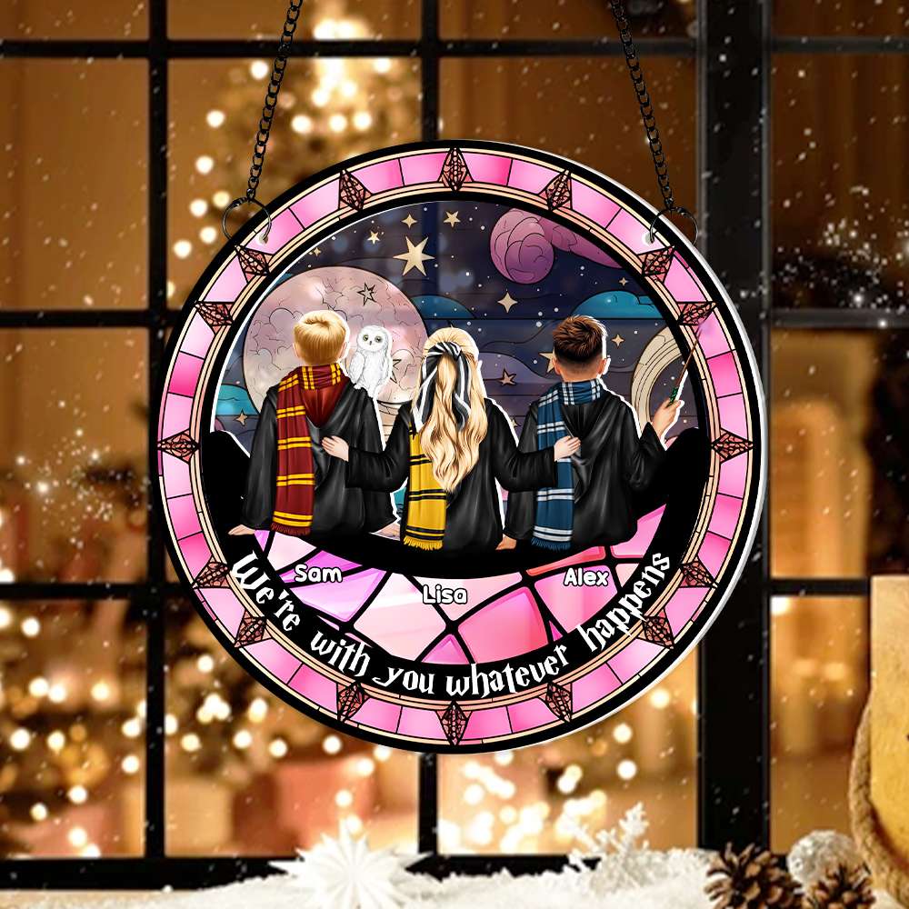 Personalized Wizard Fan Suncatcher Ornament - Custom Gift for Friends