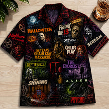 Load image into Gallery viewer, Scream for Style! Horror Hawaiian Shirt - Personalized Gifts for Horror Lovers
