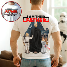 Load image into Gallery viewer, The Best Father in the Galaxy Shirt - Custom Personalized Gift for Dads, Grandpas and Father Figures Shirts PopCulturePrints
