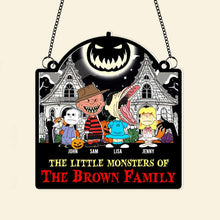 Load image into Gallery viewer, Personalized Halloween Suncatcher Ornament: The Little Monsters of Your Family
