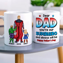 Load image into Gallery viewer, Personalized Superhero Dad Mug - Custom Gift for Father&#39;s Day Coffee Mug PopCulturePrints
