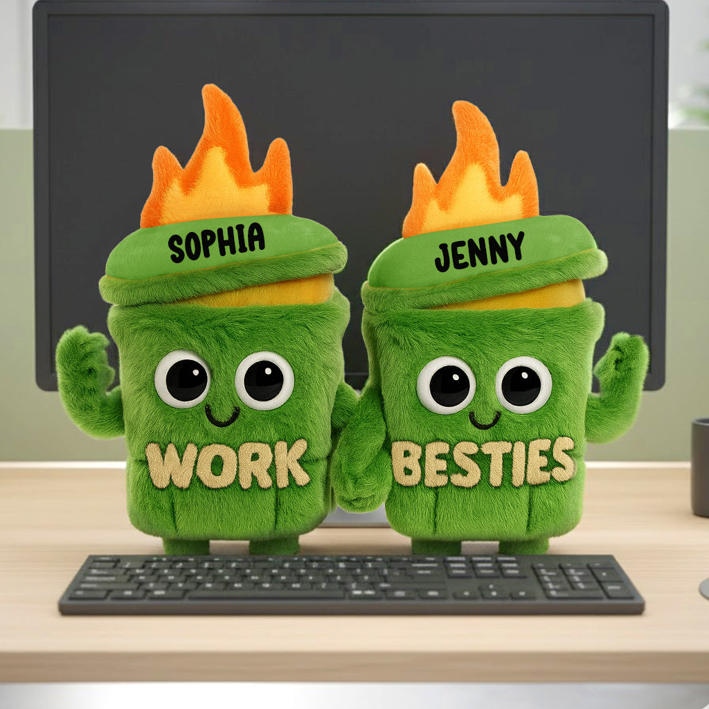 Spread Joy with Your Cute Dumpster Coworkers - Personalized Gifts for Team Mates Pillow PopCulturePrints
