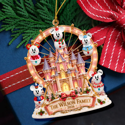 Family Fun This Holiday - Personalized Magical Snowman Family Christmas Ornament Ornament PopCulturePrints
