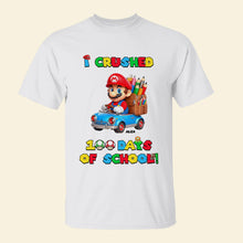 Load image into Gallery viewer, I Crushed 100 Days of School Personalized Kids Shirt Shirts PopCulturePrints
