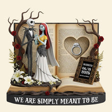 Load image into Gallery viewer, We Are Simply Meant to Be - Personalized Horror Anniversary Couple Plaque Shaped Plaques PopCulturePrints
