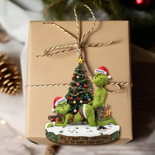 Load image into Gallery viewer, Naughty Green Couple Ornament - A Playful Personalized Gift for Couples Ornament PopCulturePrints
