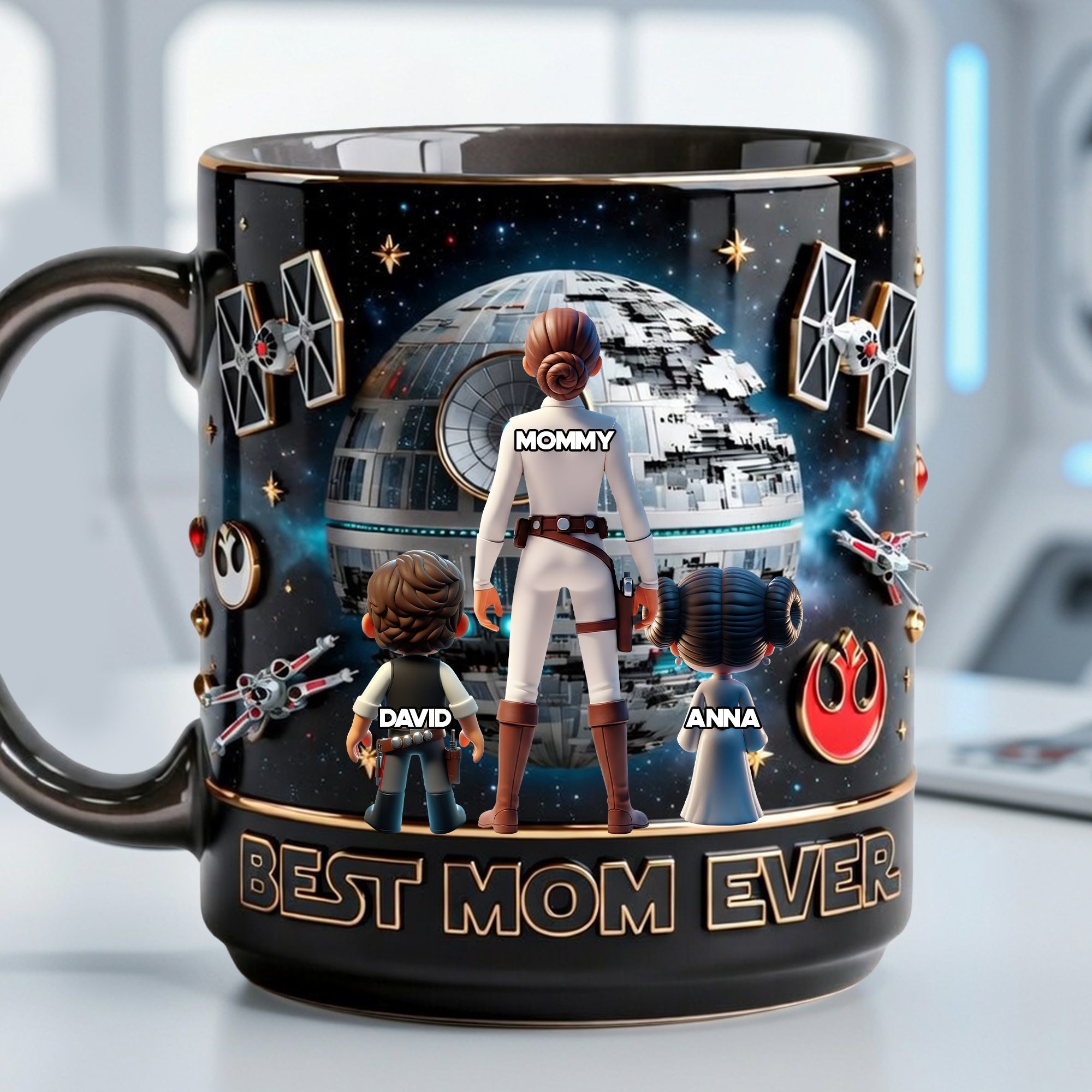 The Best Mom Ever – Sci-Fi Hero Mom Coffee Mug | Personalized Gift for Moms Coffee Mug PopCulturePrints