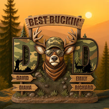 Load image into Gallery viewer, Best Buckin&#39; Dad Acrylic Plaque - Personalized Gift for Dads, Grandpas &amp; More! Shaped Plaques PopCulturePrints
