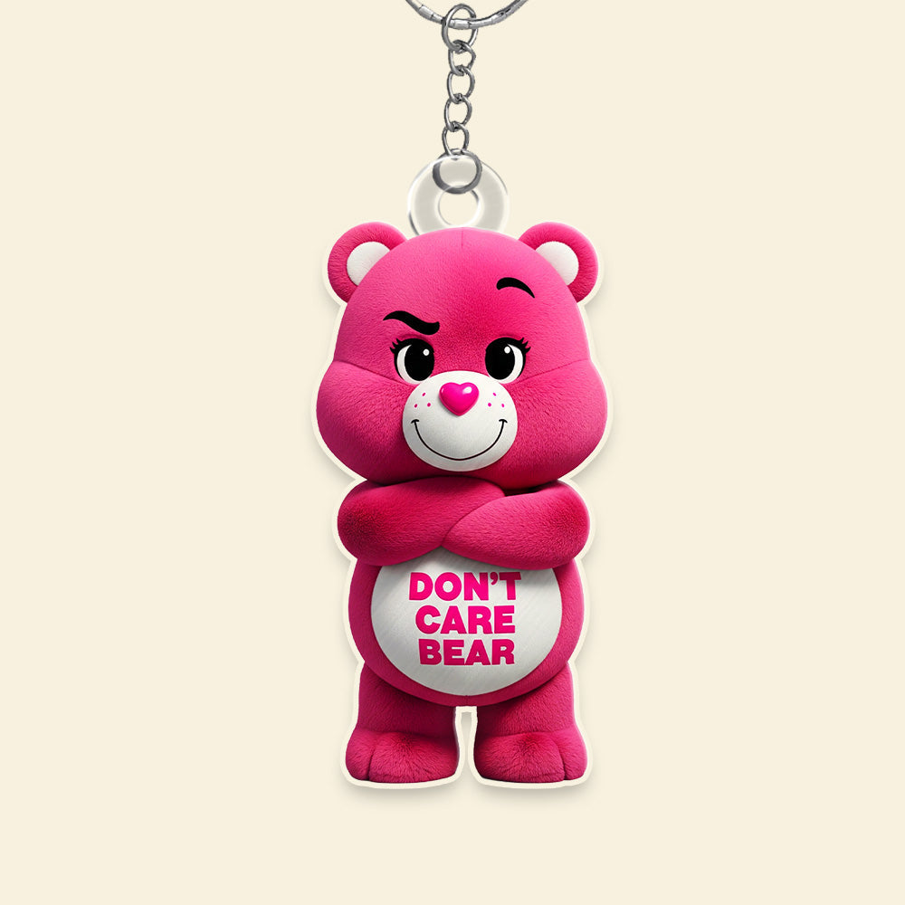 "Don’t Care, Just Share!" - Cartoon Keychain - Personalized Gifts For Kids Keychains PopCulturePrints