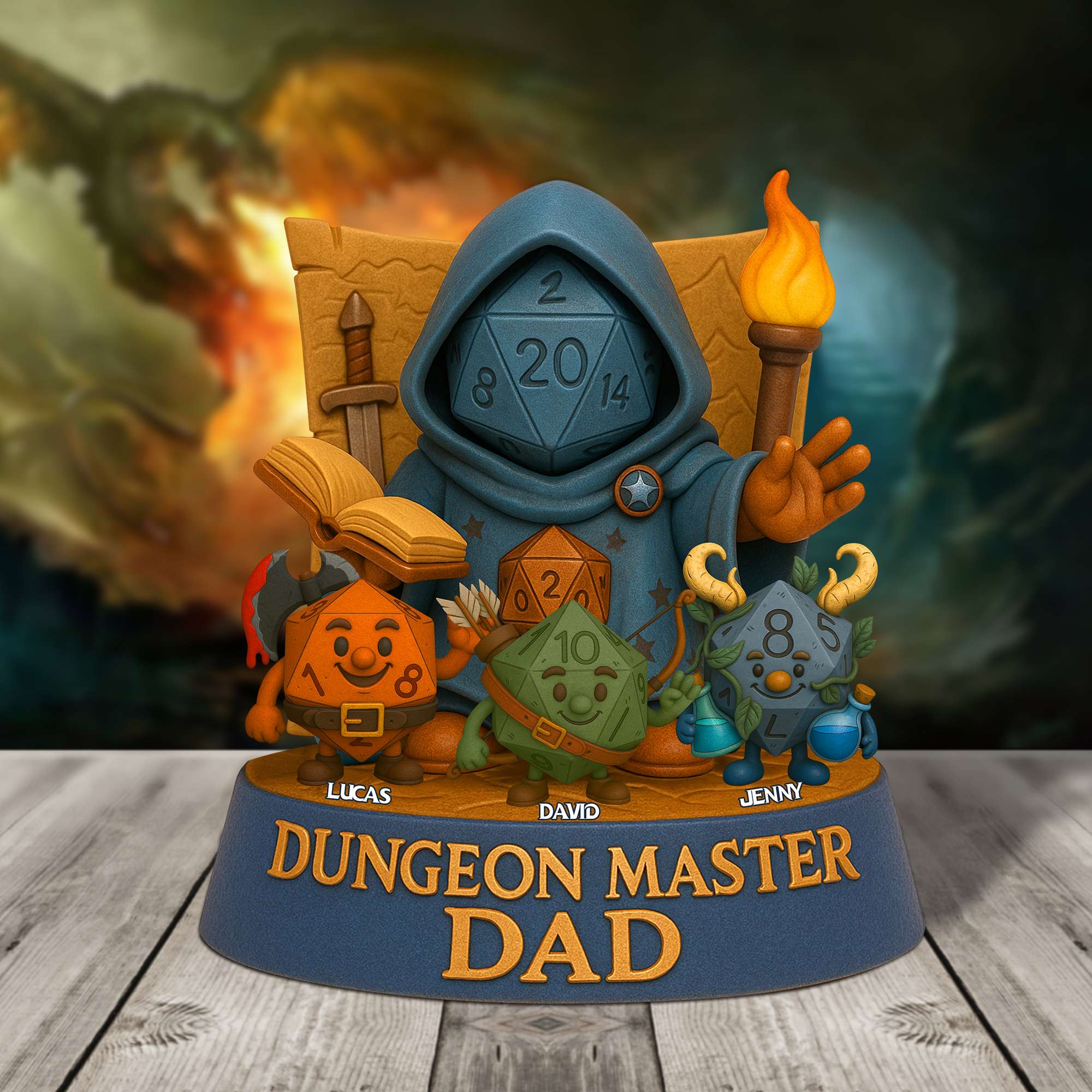 “For the Dad Who Leads the Adventure” - Master Dad Acrylic Plaque - Personalized Gifts for Dad, Grandpa, and More Shaped Plaques PopCulturePrints