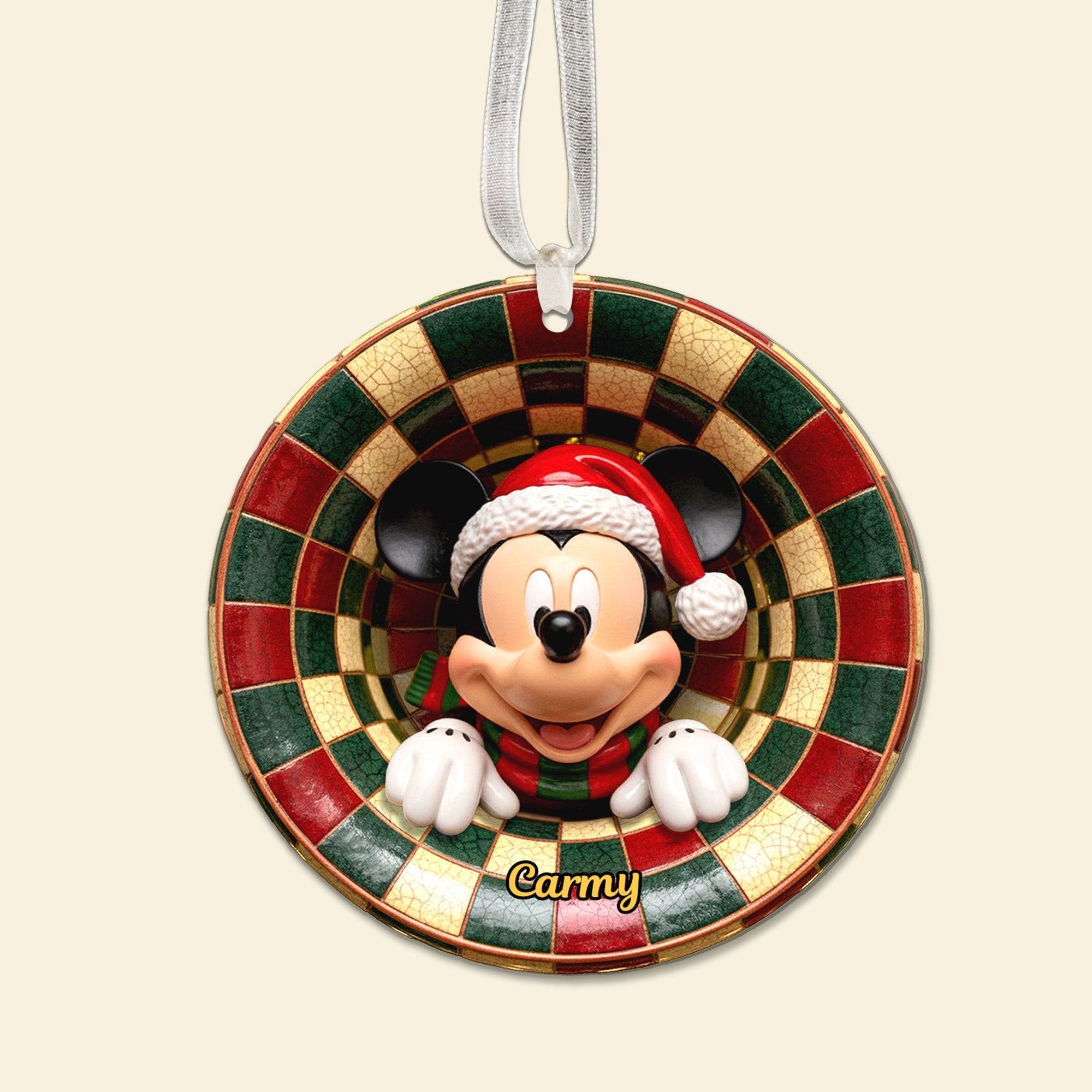 “Bring Magic to Your Tree!” - Cute Round Ceramic Ornament - Personalized Gift for Christmas Ornament PopCulturePrints