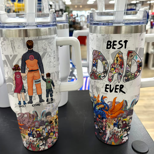 Personalized Anime Dad Tumbler - Best Dad Ever Gift Tumbler Cup PopCulturePrints