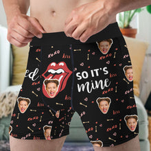 Load image into Gallery viewer, Personalized Couple Boxer Shorts - &#39;I Licked It, So It&#39;s Mine&#39; Boxer Briefs PopCulturePrints
