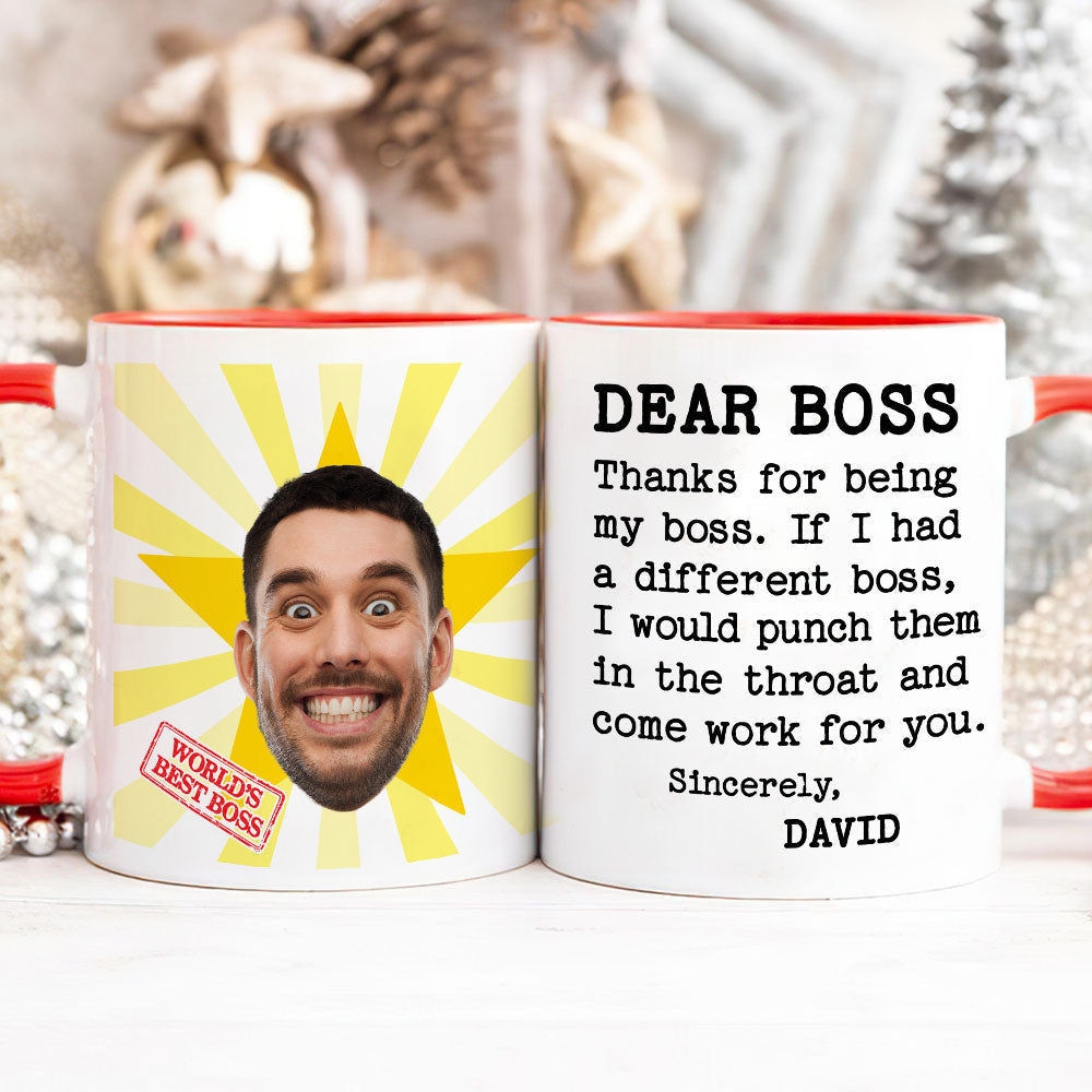 Personalized Boss Appreciation Coffee Mug - Funny Custom Photo Gift Coffee Mug PopCulturePrints