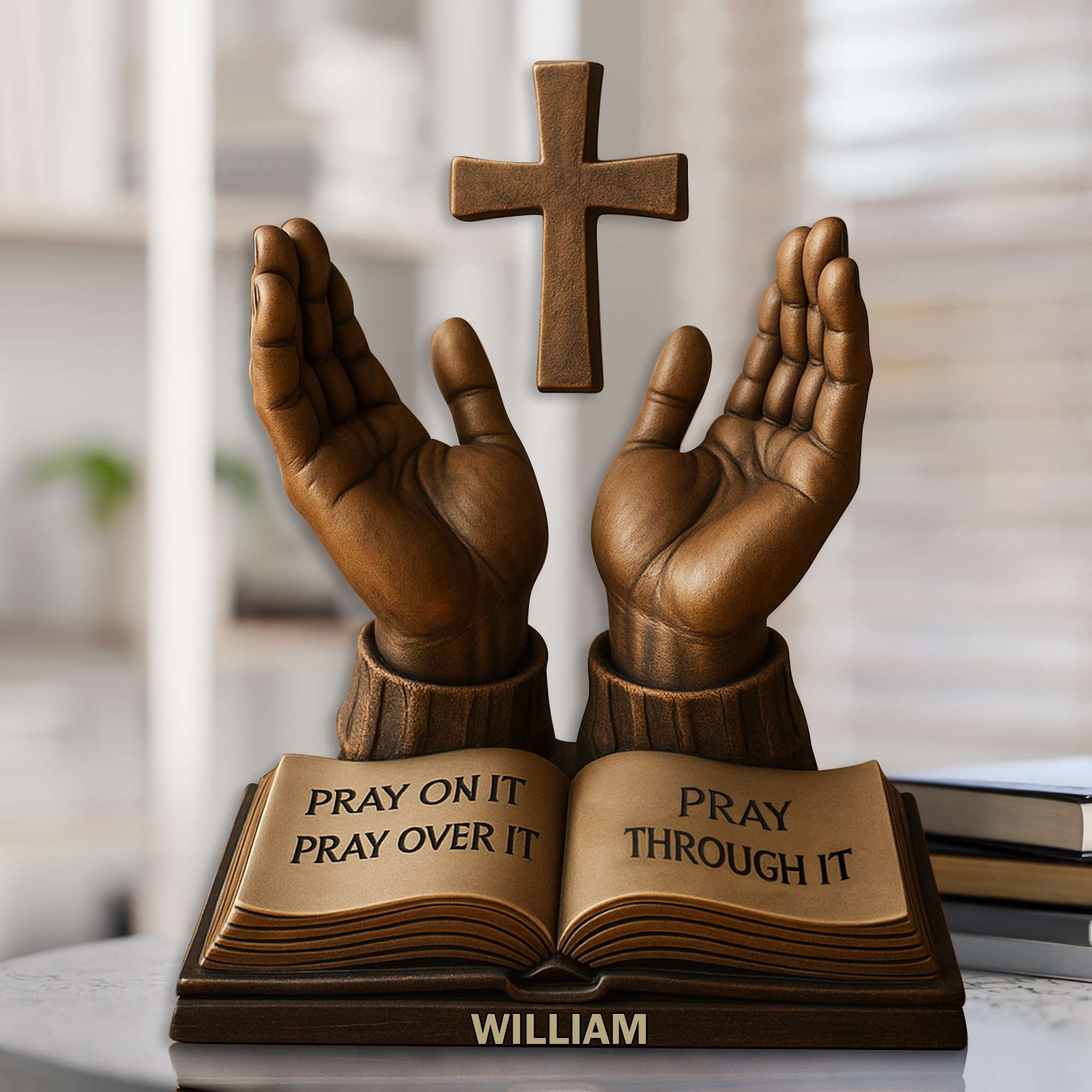 Held In His Hands Acrylic Plaque - Personalized Christian Gifts for Faith and Hope Shaped Plaques PopCulturePrints