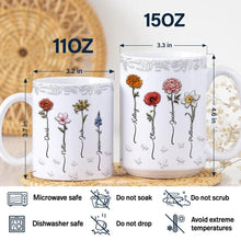 Load image into Gallery viewer, “Personalize Your Love” - 3D Embossed Effect Printed Mug, Gift for Mom, Grandma, Besties Mug PopCulturePrints
