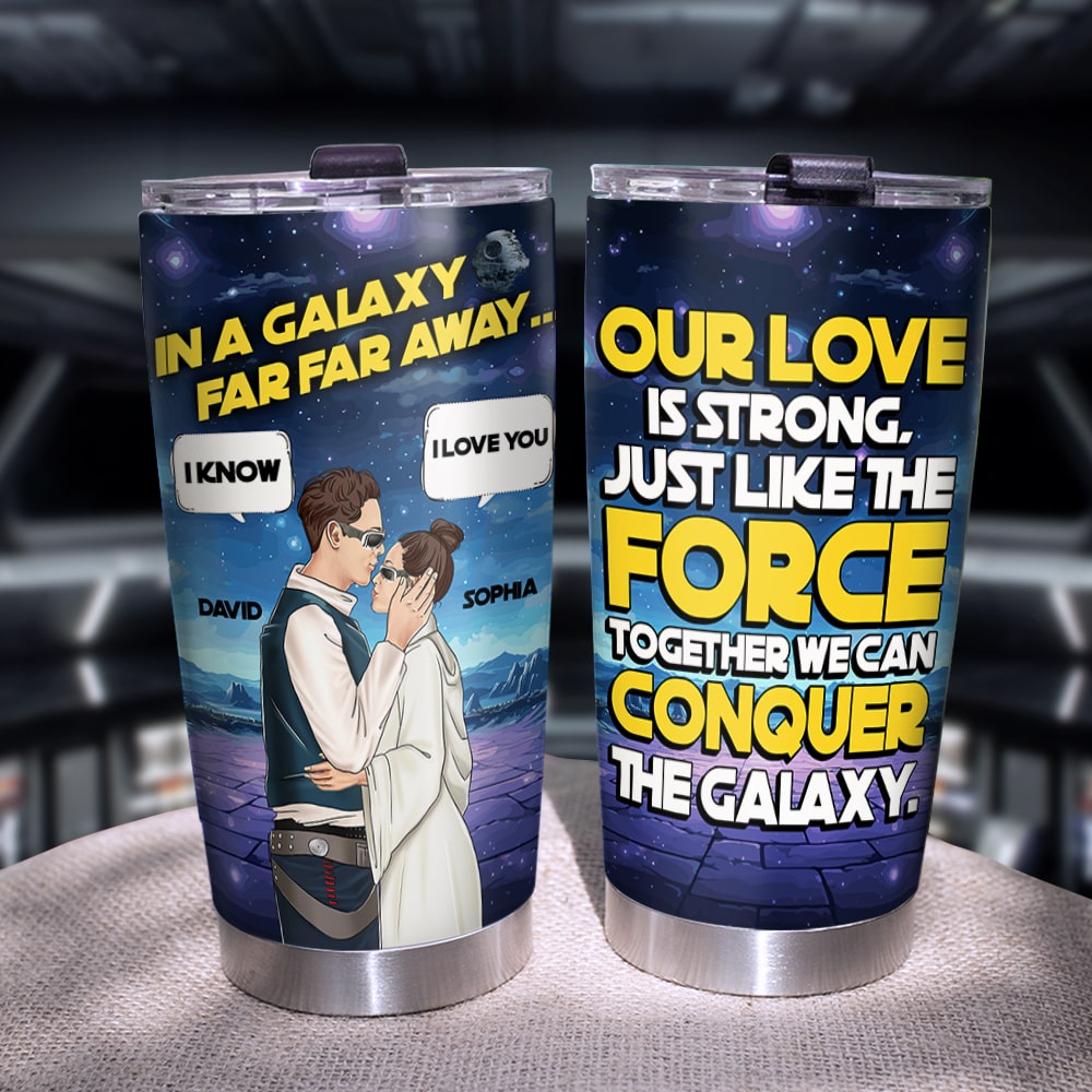 Personalized Galaxy Love Tumbler - Perfect Couple Valentine Day Gifts Tumbler Cup PopCulturePrints