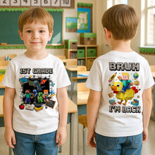 Load image into Gallery viewer, “Adventure Awaits!” - Personalized Pixel Adventure Kids Shirt - Perfect Gift for Young Gamers and Students Shirts PopCulturePrints
