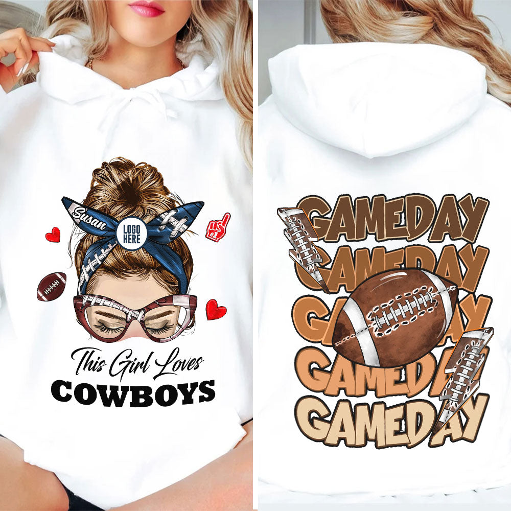 Custom American Football Fan Girl Sweater