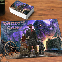 Load image into Gallery viewer, Custom Pirate Family Jigsaw Puzzle for Dad Jigsaw Puzzles PopCulturePrints
