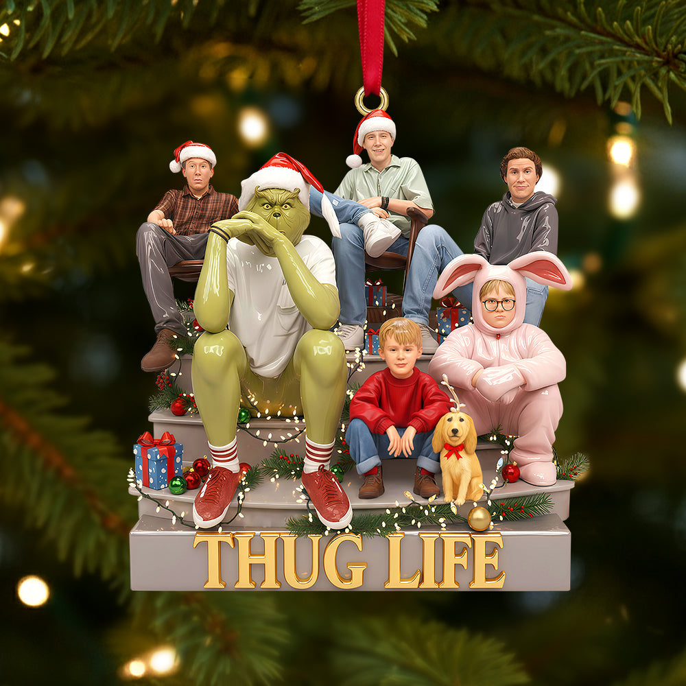 "Celebrate the Season with Laughter!" - Funny Holiday Squad Ornament, Personalized Custom Gift for Friends and Family Ornament PopCulturePrints