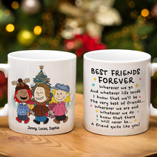 Load image into Gallery viewer, Personalized Best Friends Christmas Mug Coffee Mug PopCulturePrints
