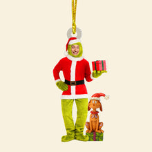 Load image into Gallery viewer, Custom Holiday Grinch Photo Christmas Ornament Ornament PopCulturePrints
