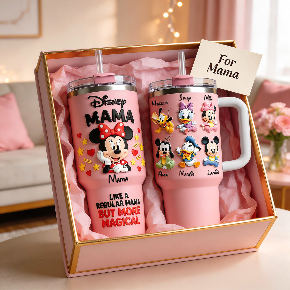 “Like a Regular Mama, But More Magical” - Magical Mama Tumbler Handle, Personalized Gift for Mom, Grandma & Loved Ones Tumbler Cup PopCulturePrints