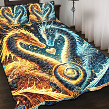 Load image into Gallery viewer, Personalized Dragon Couple Lovers Quilt Bedding Set - Unique Romantic Gift Blanket PopCulturePrints
