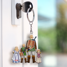 Load image into Gallery viewer, &quot;A Hero&#39;s Keychain: A Legacy of Love&quot; - Personalized Dad Keychain, Custom Gift for Dad, Grandpa, Papa Keychains PopCulturePrints
