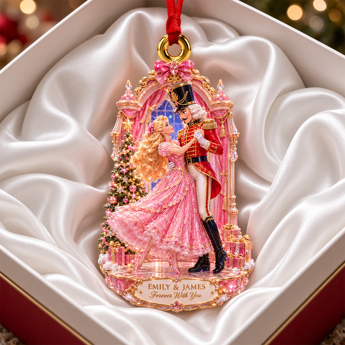 “Forever With You” - Personalized Christmas Ornament for Couples