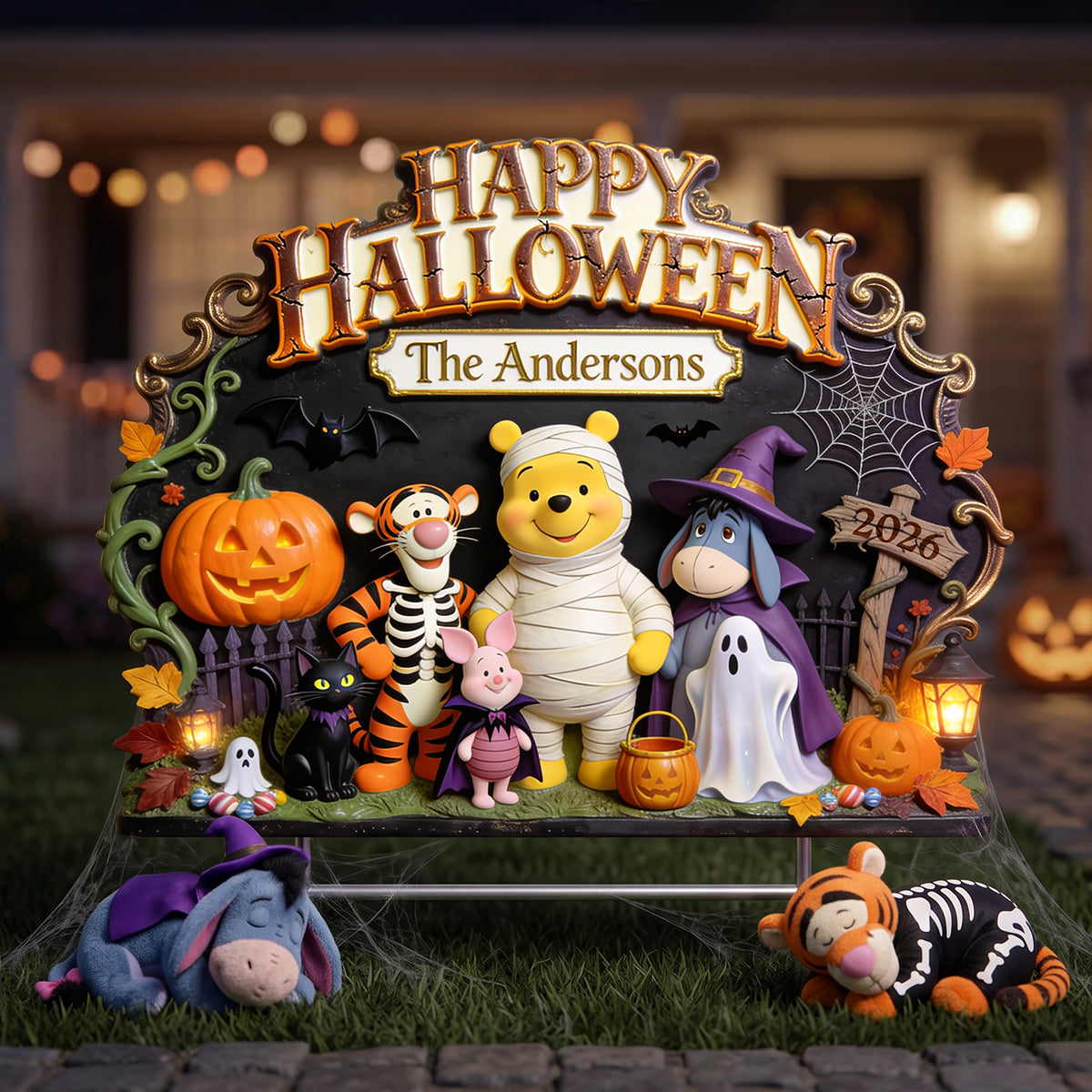 Happy Halloween Yard Sign - Personalized Halloween Gifts For Family 04pgta070826 Yard Sign PopCulturePrints