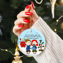 Load image into Gallery viewer, Custom Cartoon Couple Christmas Ornament | Personalized Valentine&#39;s Day Gifts Ornament PopCulturePrints
