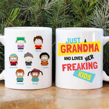 Load image into Gallery viewer, Personalized Christmas Mug for Grandma - Cartoon Kids Design Coffee Mug PopCulturePrints
