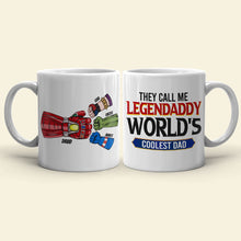 Load image into Gallery viewer, Legendaddy Personalized Fist Bump Mug - Gift for World&#39;s Coolest Dad Coffee Mug PopCulturePrints
