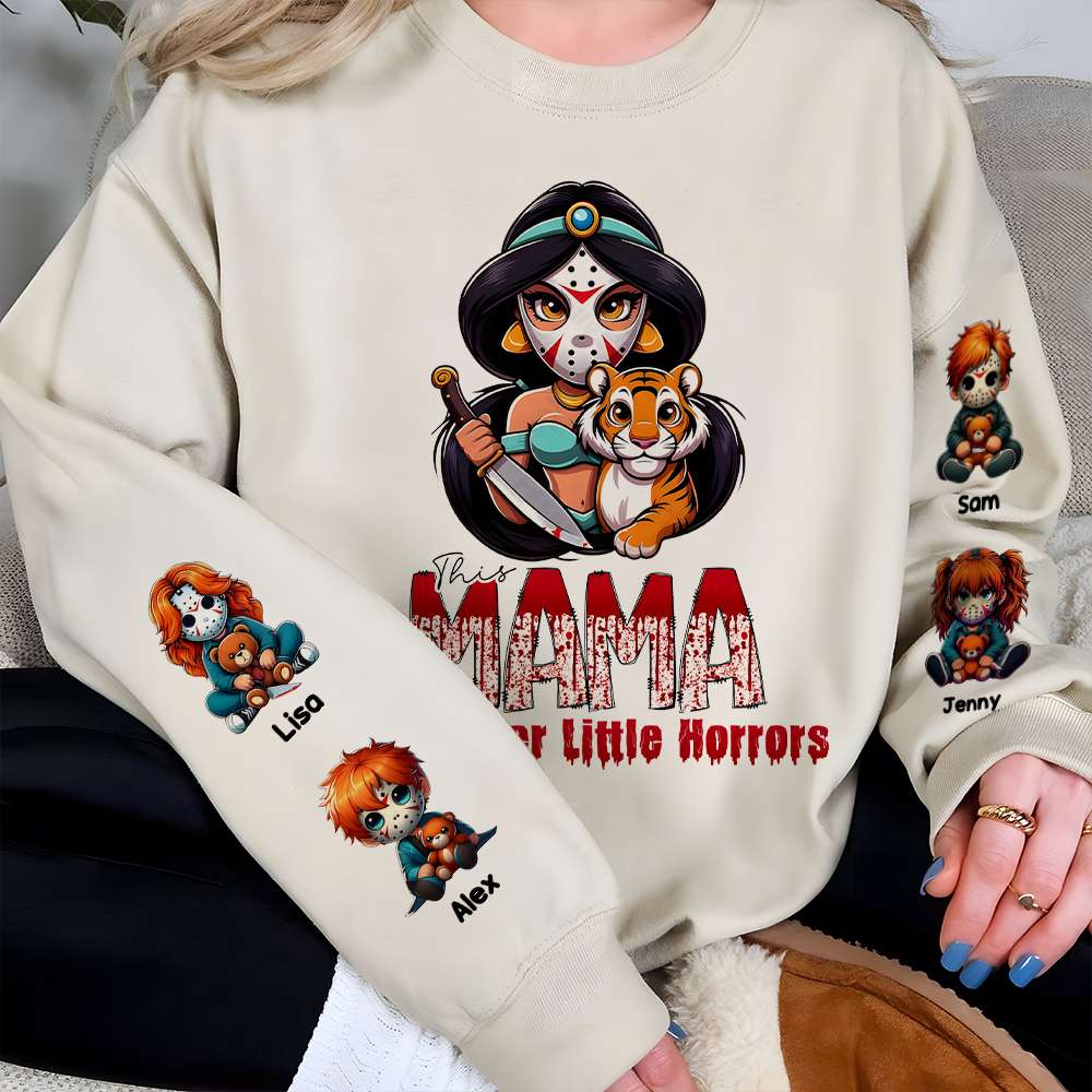 Personalized Halloween Sweatshirt for Mom - Her Little Horrors