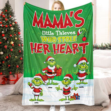 Load image into Gallery viewer, Personalized Christmas Blanket for Mama - Little Heart Thieves Blanket PopCulturePrints
