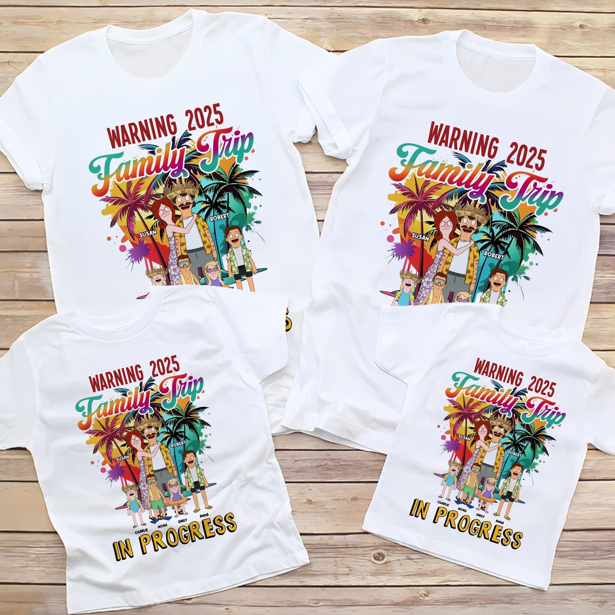 “Warning! Family Trip in Progress” - Personalized Family Trip T-Shirt - Gift for Family and Friends Shirts PopCulturePrints