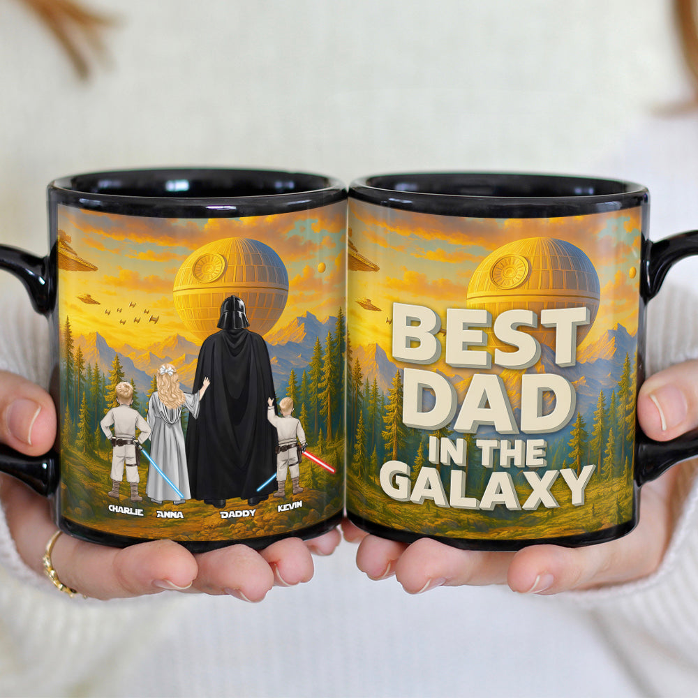 "Best Dad in the Galaxy" - Personalized Galaxy Dad Coffee Mug - Unique Gifts for Dads, Grandpas, and More Coffee Mug PopCulturePrints