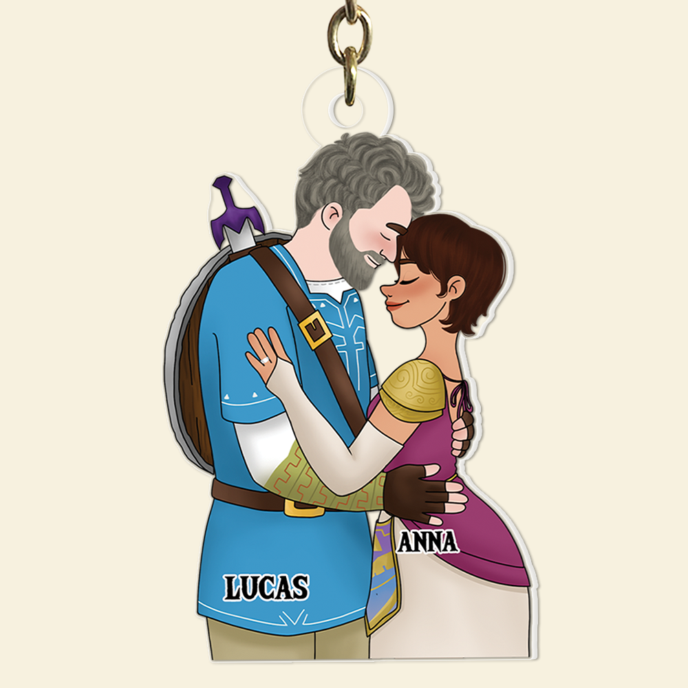 Custom Couple Keychain - Unique Wedding & Anniversary Gift | Valentine's Day Gifts Keychains PopCulturePrints
