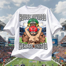Load image into Gallery viewer, “House Divided, Hearts United” – Funny Couple Sport Shirt - Personalized Gift for Couples
