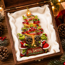 Load image into Gallery viewer, Mischievous Santa Family Ornament - Personalized Christmas Gifts 06HAQN210826 Ornament PopCulturePrints

