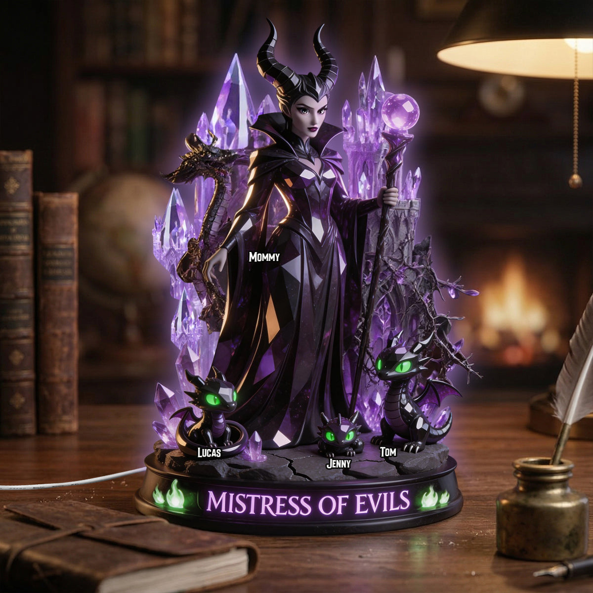 "Embrace the Magic of Motherhood" - Customizable Regal Magic Mom Acrylic Plaque - Gift for Mom, Grandma, and More Light Box PopCulturePrints