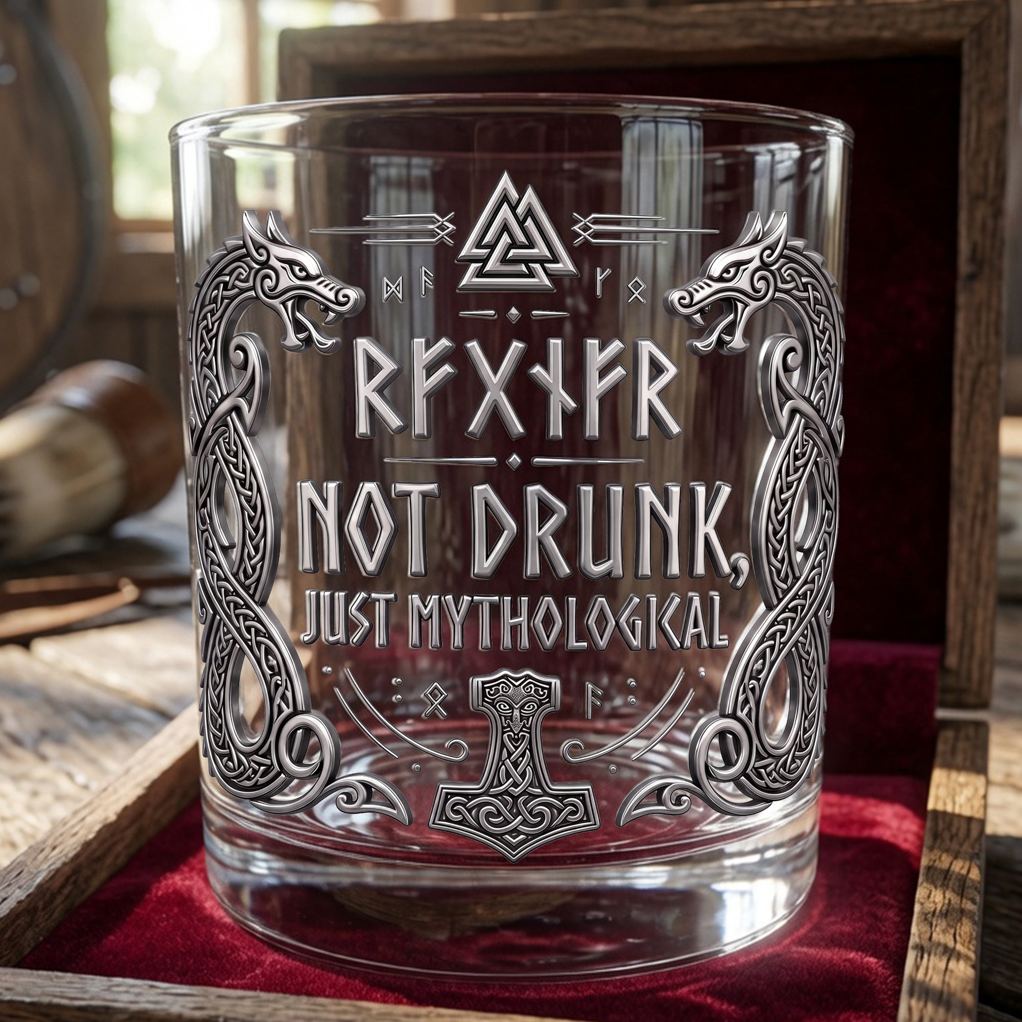 Viking Drinking Glass - Personalized Gifts 05nalu100726 Glass PopCulturePrints