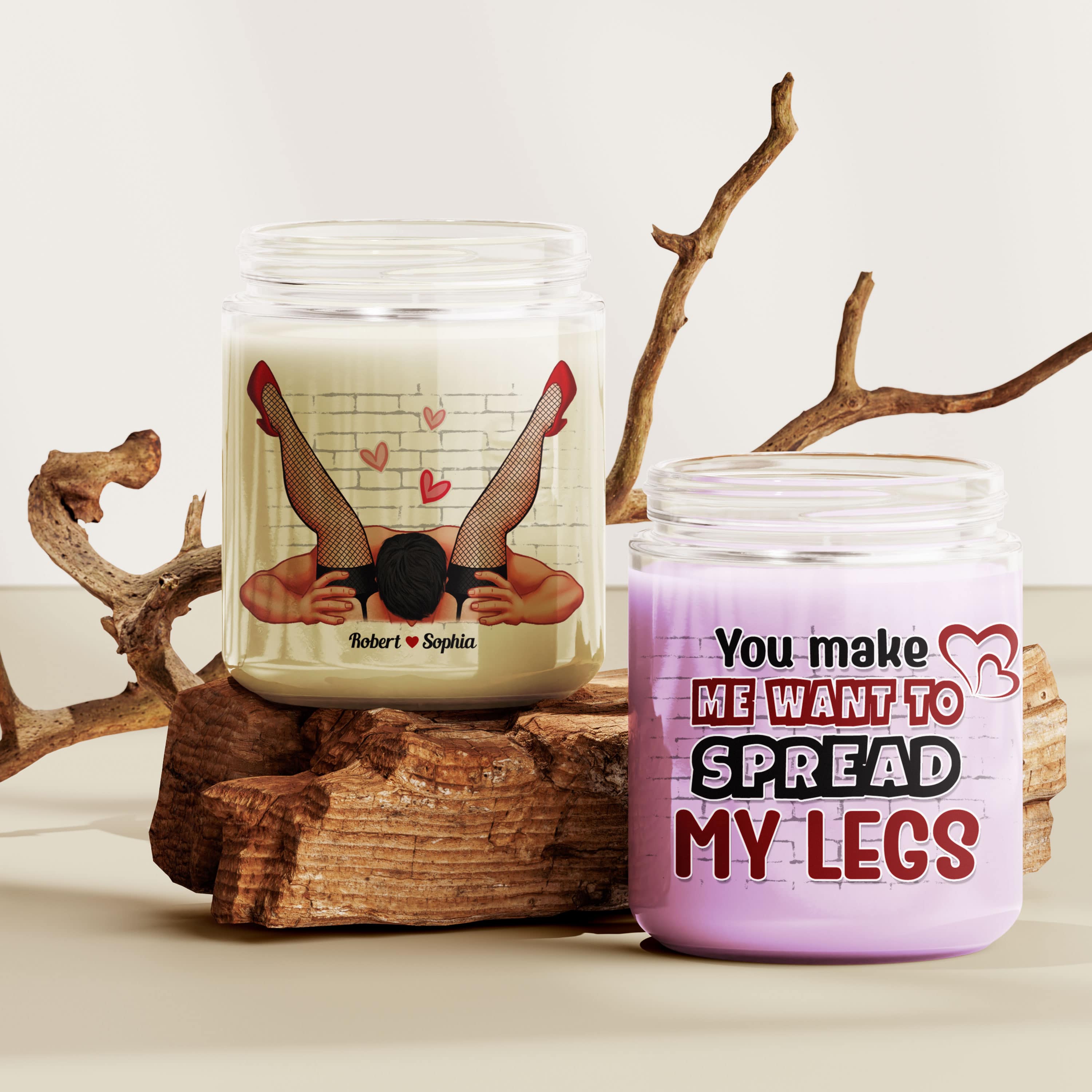 Personalized Couple Scented Candle - Fun & Flirty Design Scented Candle PopCulturePrints