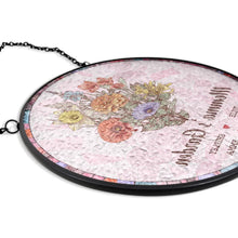 Load image into Gallery viewer, “Celebrate Grandma&#39;s Love” - Personalized Stained Glass Window Hanging Suncatcher - Gift for Mom, Grandma, and Loved Ones Suncatcher Ornament PopCulturePrints
