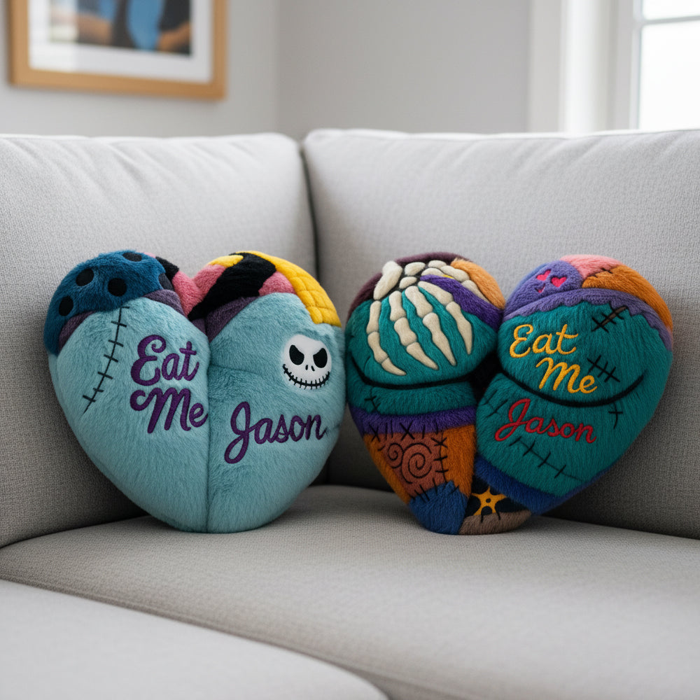 Eat Me Jason Couple Shape Pillow - Personalized Funny Gifts for Couples Pillow PopCulturePrints