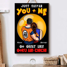 Load image into Gallery viewer, Personalized Goku and Chichi Wood Sign - You &amp; Me Wood Sign PopCulturePrints
