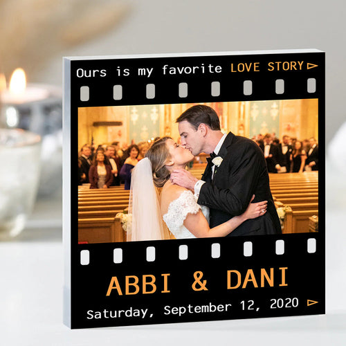 Personalized Acrylic Plaque - 'Ours Is My Favorite Love Story' Decorative Plaques PopCulturePrints