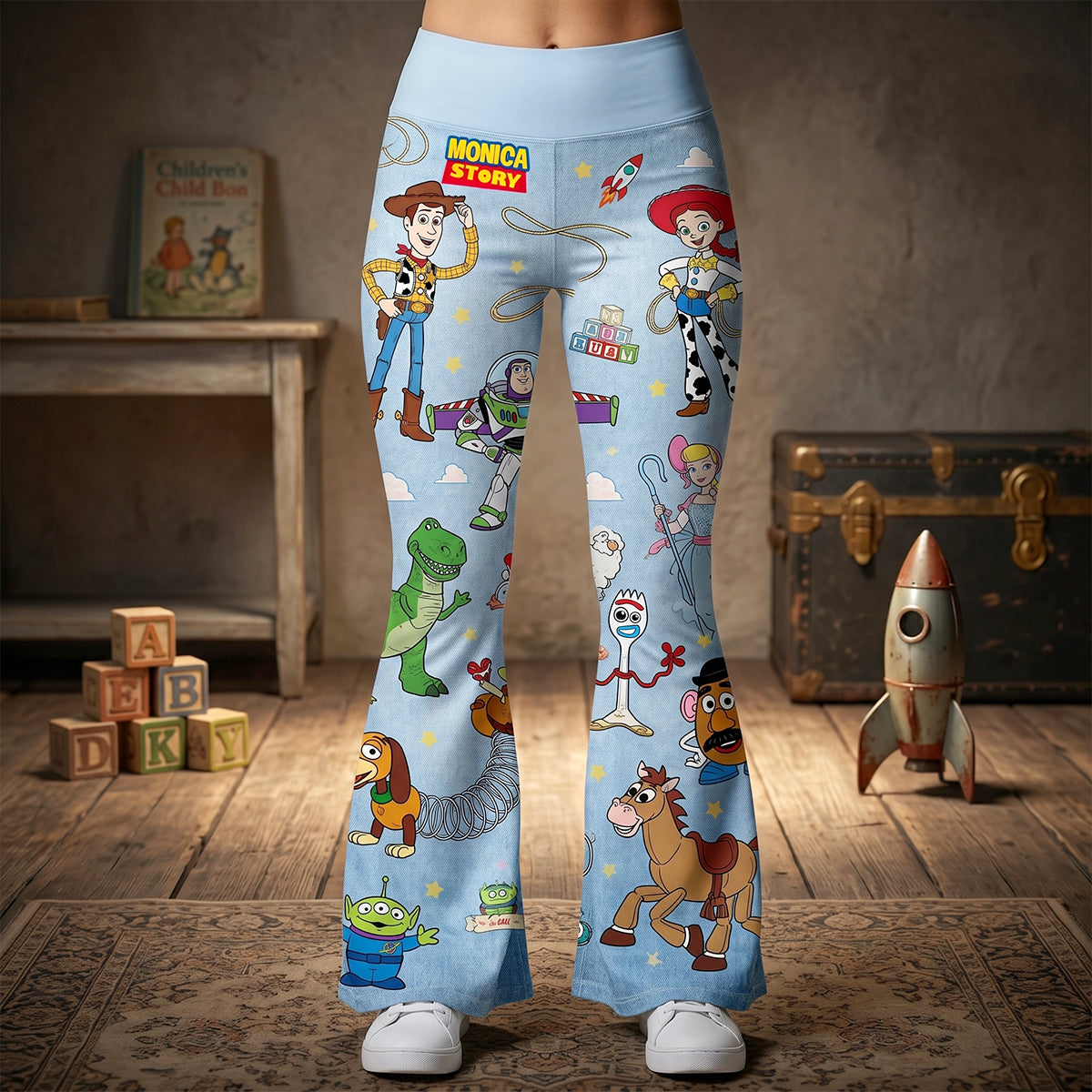 “Adventure Awaits!” - Friendship Adventure Flare Leggings - Personalized Gift for Friends and Loved Ones Shorts and Pants PopCulturePrints